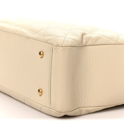 Small Quilted Caviar Tote Bag