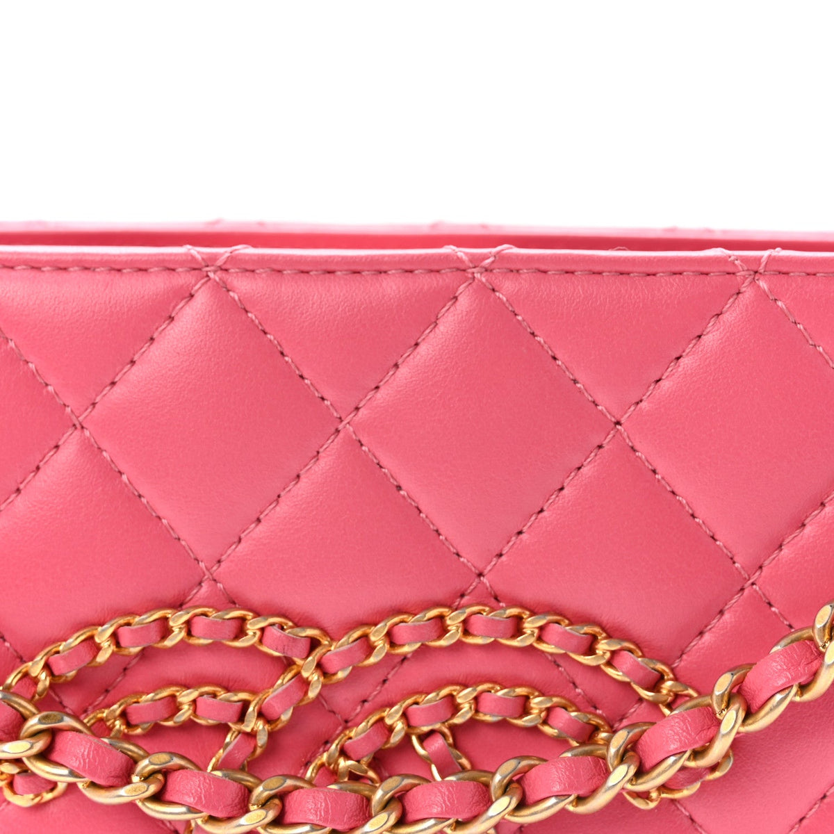 Small Quilted Calfskin Tote Bag - Pink