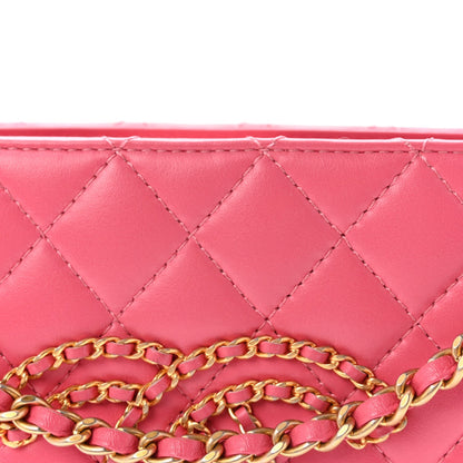 Small Quilted Calfskin Tote Bag - Pink