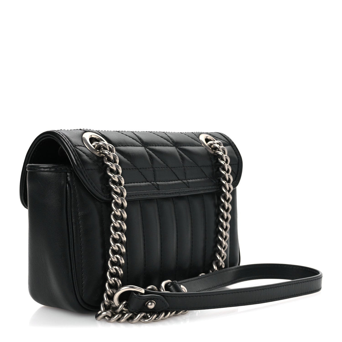 Mini Calfskin Shoulder Bag - Black