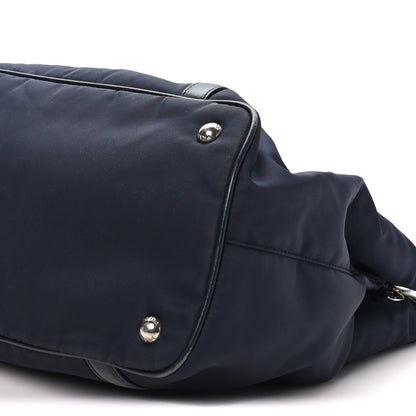 Small Nylon Tote Bag - Blue