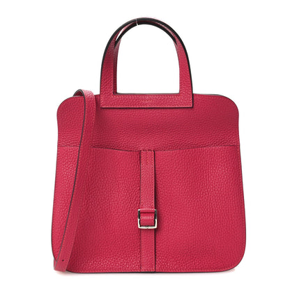 Taurillon Clemence Halzan 25 Rose Shocki Handbag