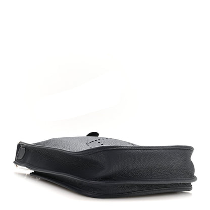 Taurillon Clemence Evelyne Iii Pm Bleu N Handbag