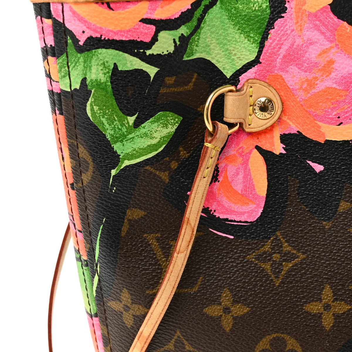 Monogram Roses Neverfull Mm Handbag