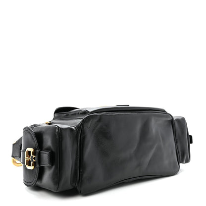 Medium Calfskin Crossbody Bag - Black