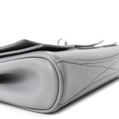 Small Calfskin Clutch Bag - Grey
