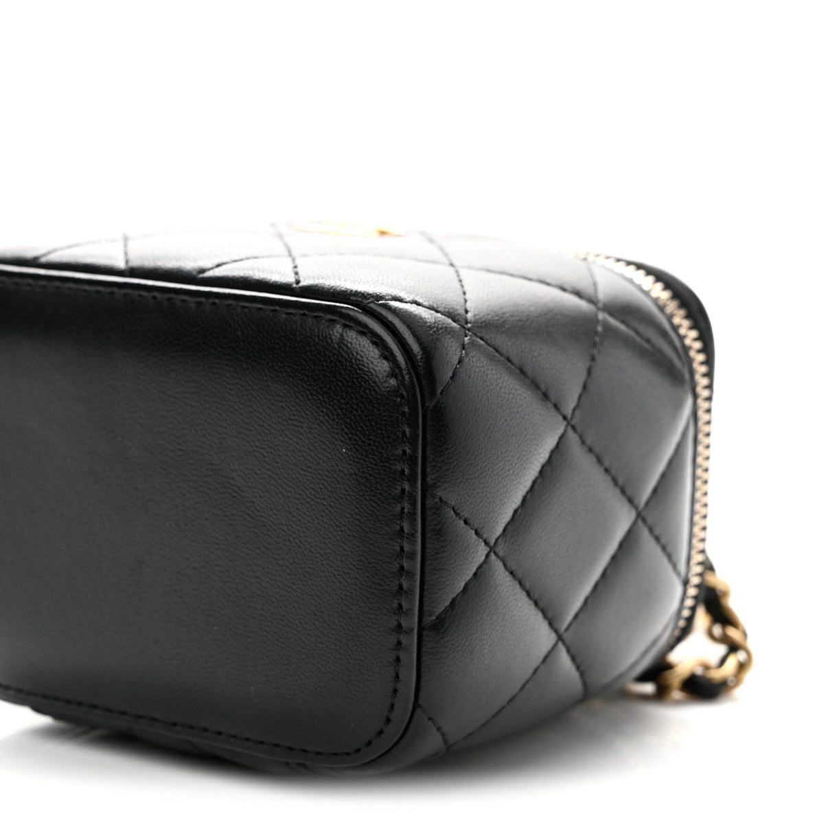 Mini Quilted Lambskin Handbag - Black