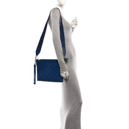 Medium Calfskin Pouch - Blue