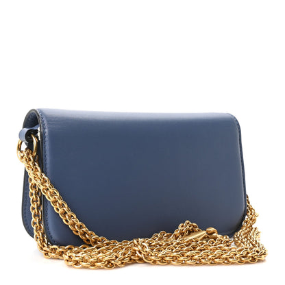Small Calfskin Shoulder Bag - Blue