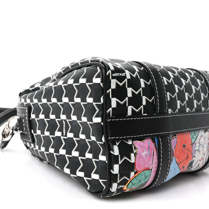 Calfskin Canvas Handbag - Black