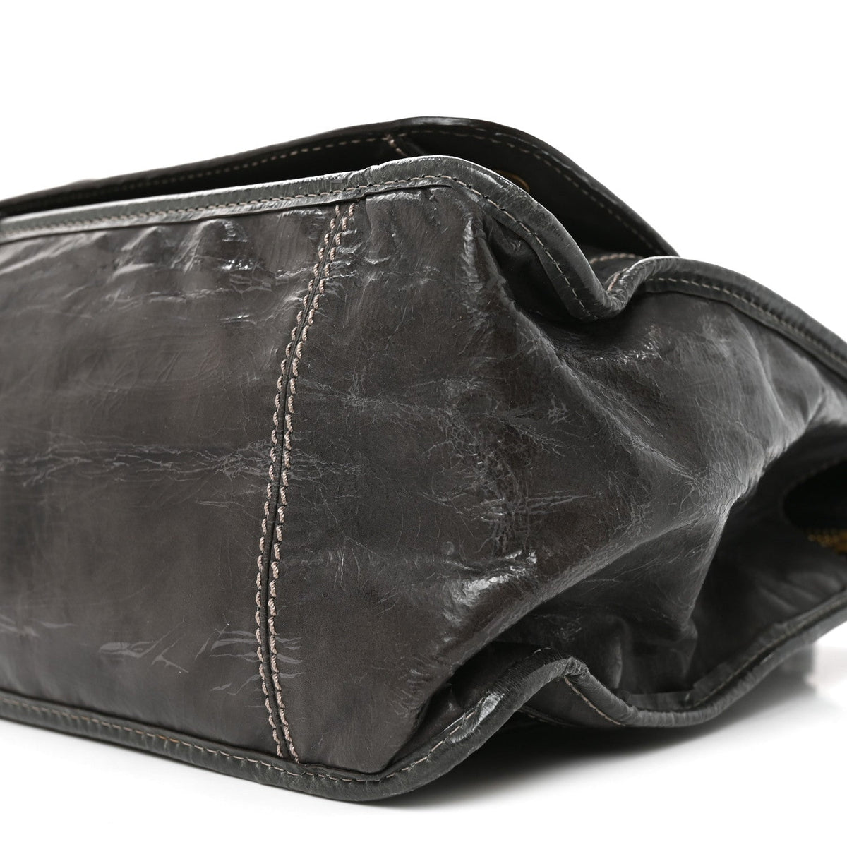 Large Calfskin Tote Bag - Grey