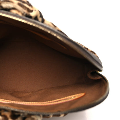 Monogram Azzedine Alaia Leopard Alma Handbag