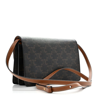 Lambskin Canvas Wallet Bag - Tan