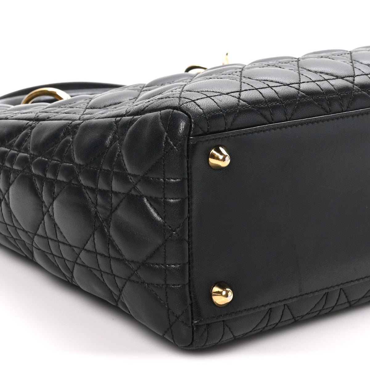 Large Lambskin Handbag - Black
