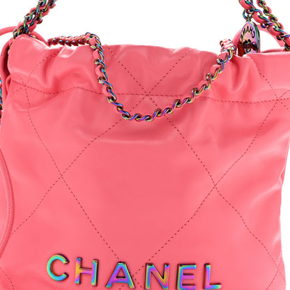 Mini Quilted Calfskin Handbag - Pink