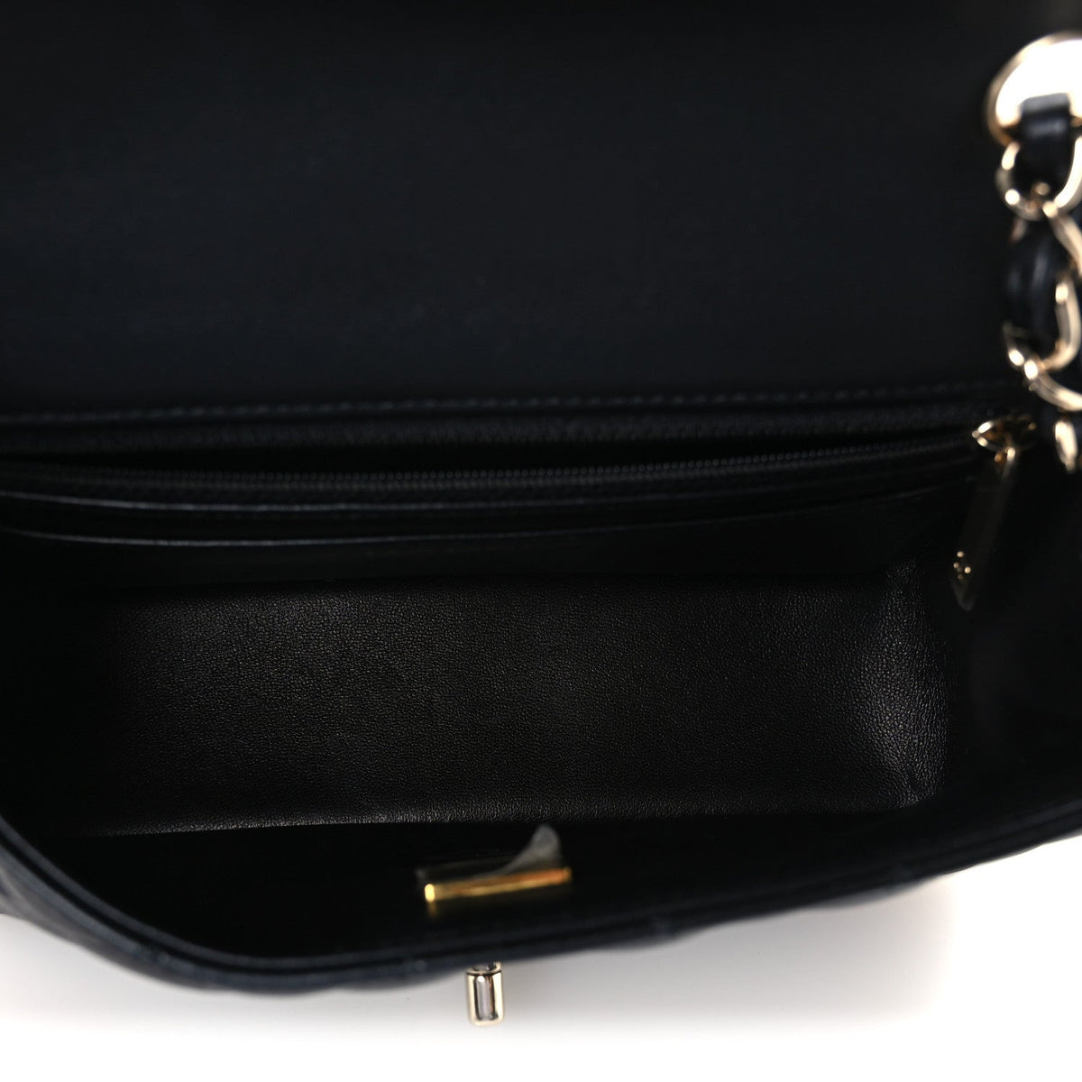 Mini Quilted Lambskin Flap Shoulder Bag - Tan
