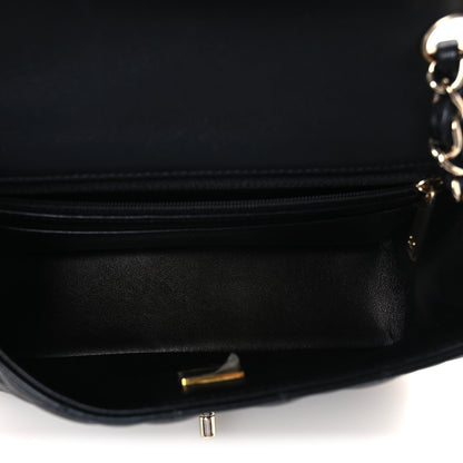 Mini Quilted Lambskin Flap Shoulder Bag - Tan