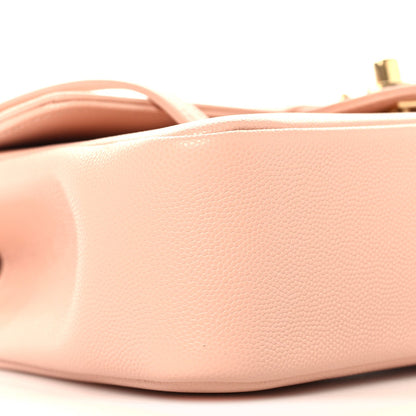 Small Caviar Flap Shoulder Bag - Pink
