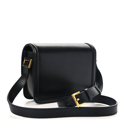 Small Calfskin Satchel Bag - Black