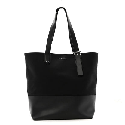 Calfskin Canvas Handbag - Black