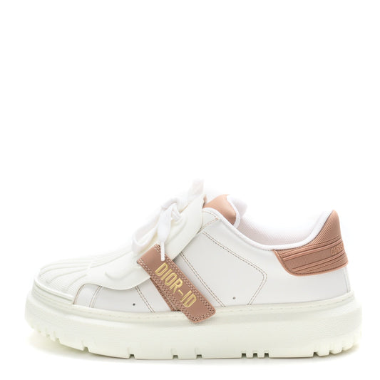 Calfskin Bi-Color -Id Platform Sneakers White Nude