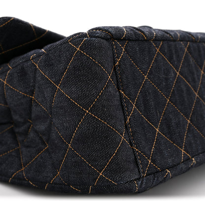 Quilted Flap Shoulder Bag - Blue