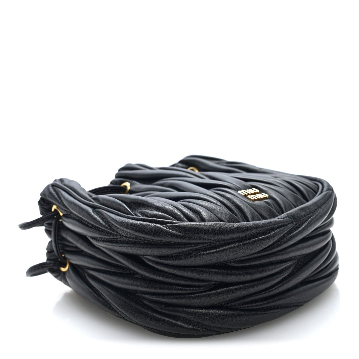Mini Nappa Bucket Bag - Black