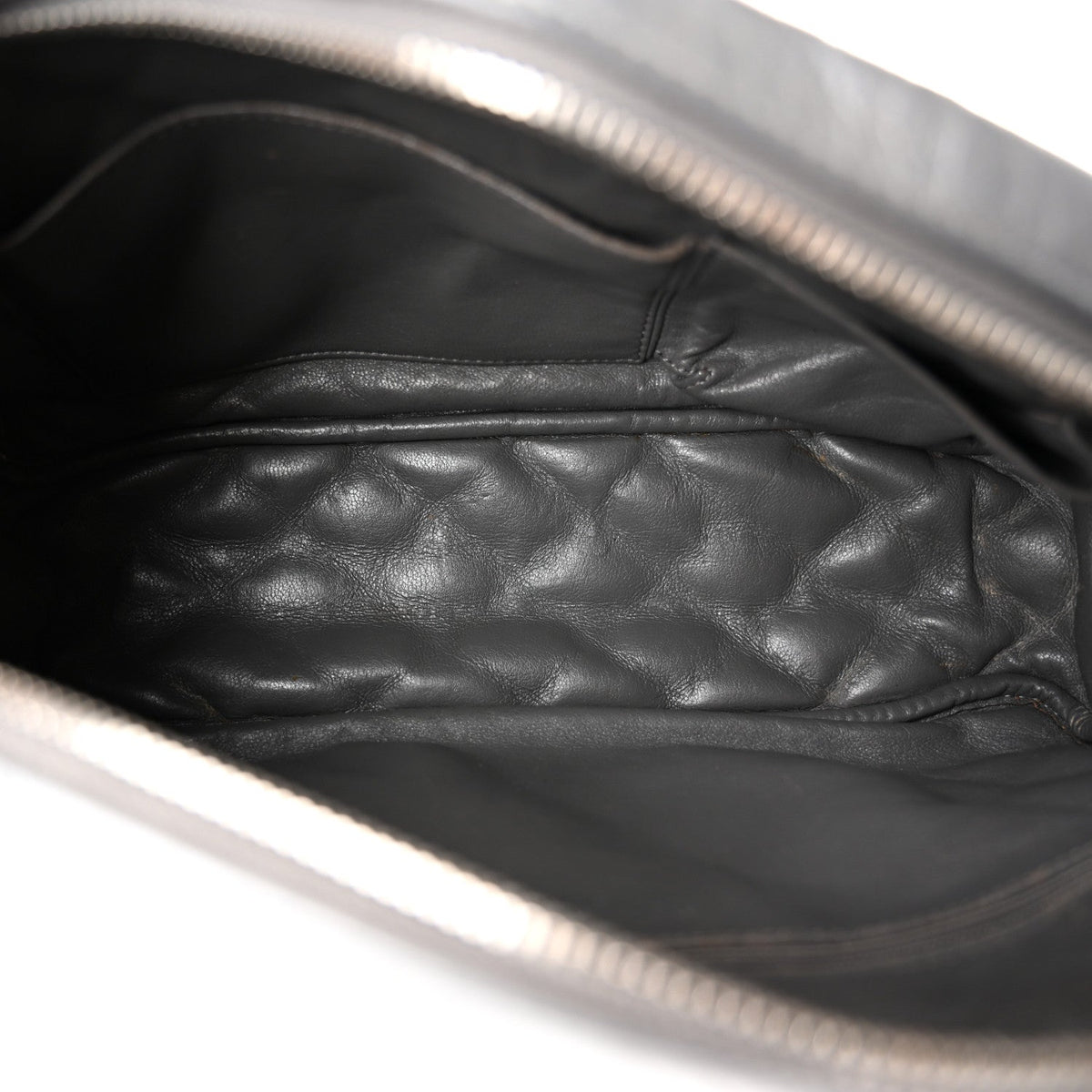 Medium Quilted Calfskin Handbag - Grey