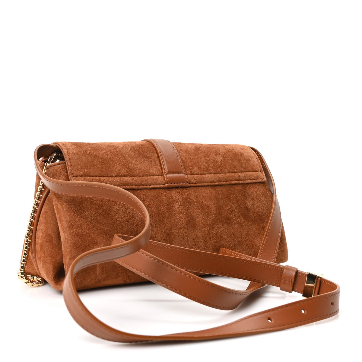 Mini Suede Crossbody Bag - Natural