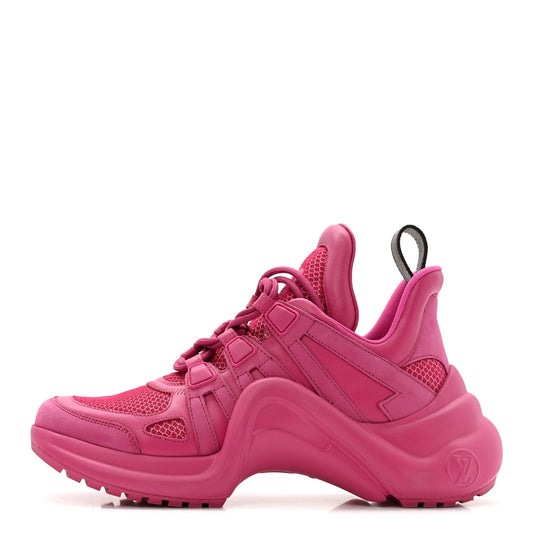 Calfskin Technical Nylon LV Archlight Sneakers Rose Pop