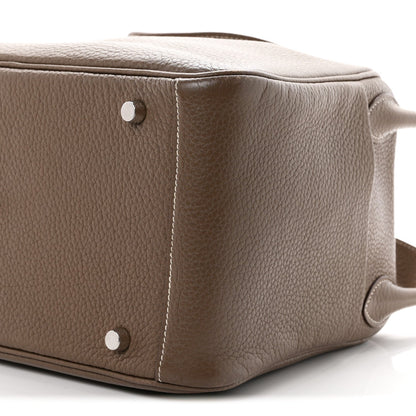 Taurillon Clemence Lindy 30 Etoupe Handbag