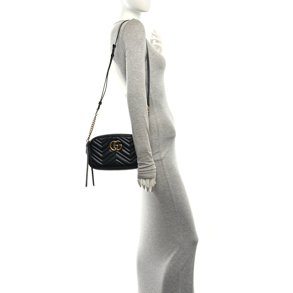 Small Calfskin Shoulder Bag - Black