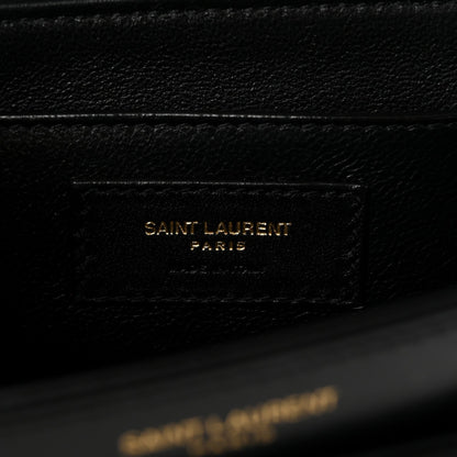 Small Calfskin Satchel Bag - Black