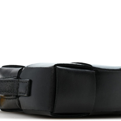 Maxi Lambskin Crossbody Bag - Black