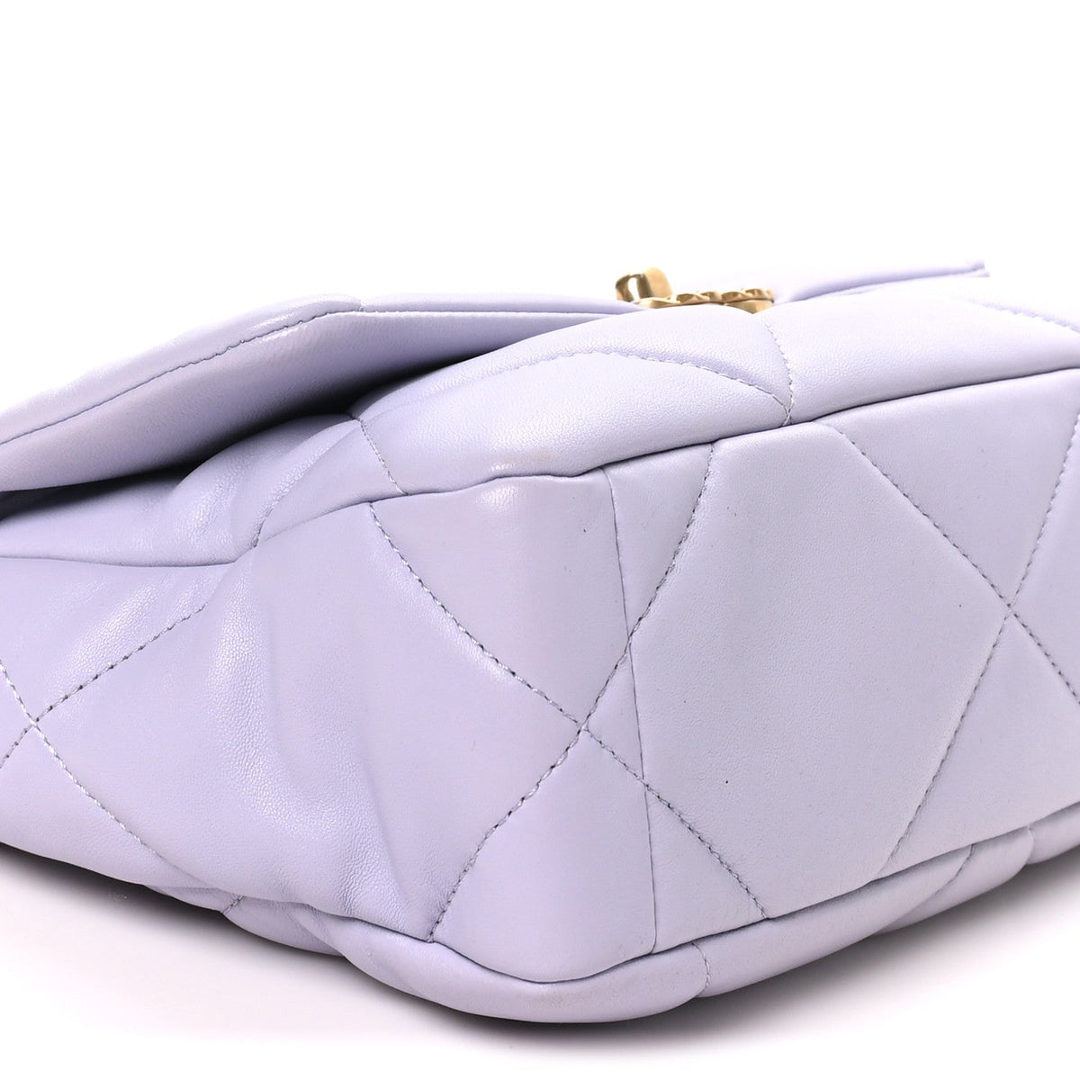 Medium Quilted Lambskin Flap Shoulder Bag - Purple