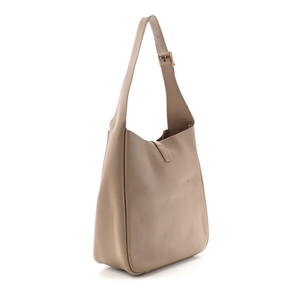 Large Calfskin Hobo Bag - Grey