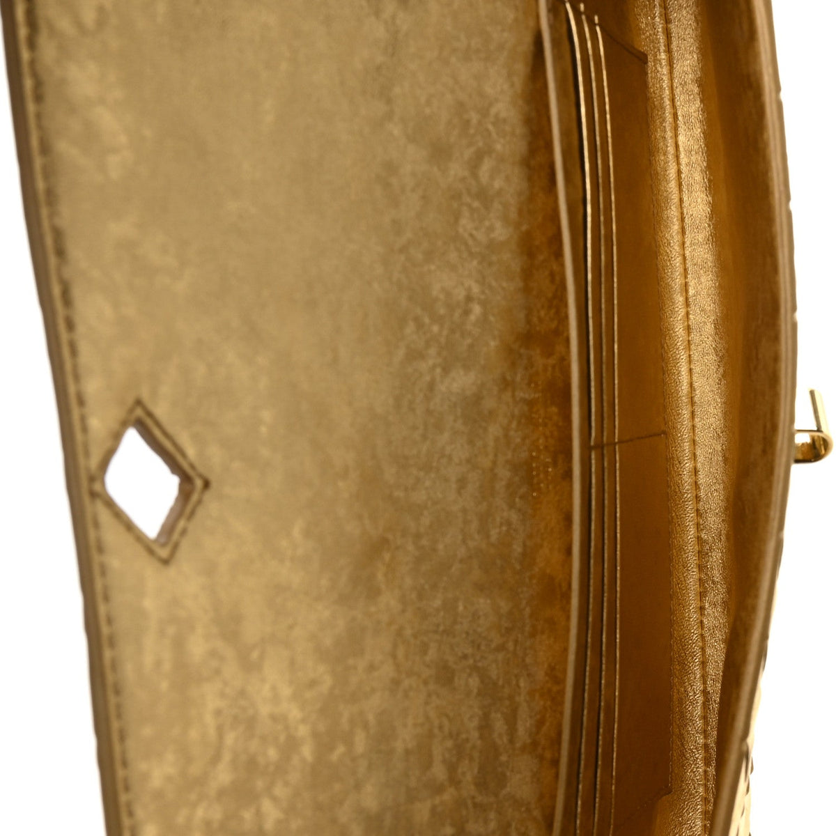 Lambskin Clutch Bag - Gold