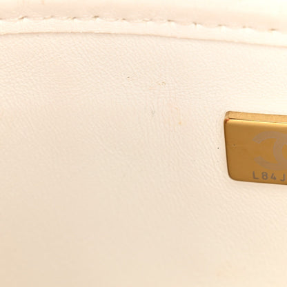 Lambskin Flap Shoulder Bag - Gold