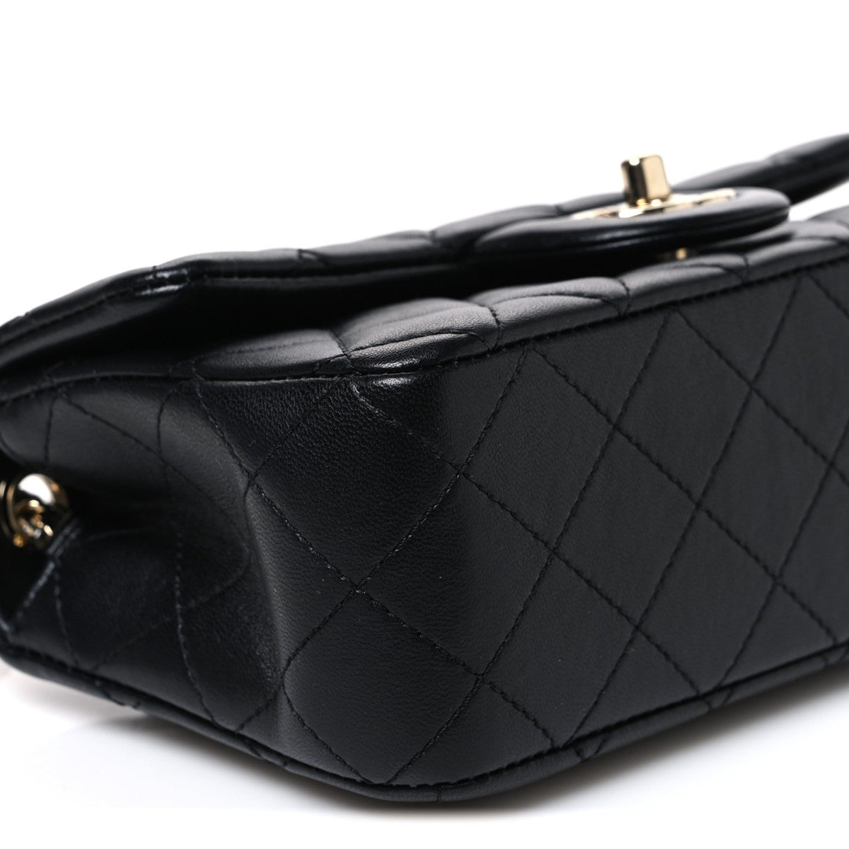 Mini Quilted Lambskin Flap Shoulder Bag - Tan