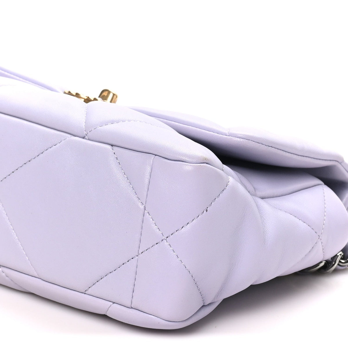 Medium Quilted Lambskin Flap Shoulder Bag - Purple