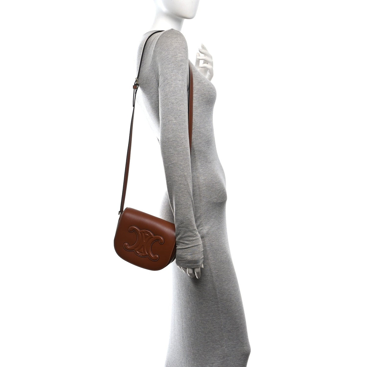 Calfskin Crossbody Bag - Tan