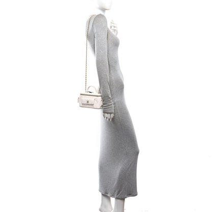 Quilted Caviar Handbag - White