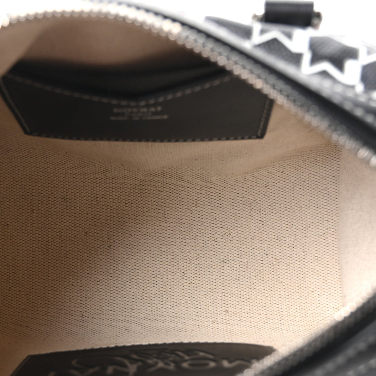 Calfskin Canvas Handbag - Black