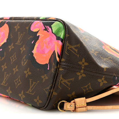 Monogram Roses Neverfull Mm Handbag