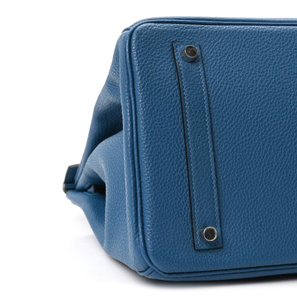 Togo Birkin 35 Bleu Izmir Handbag