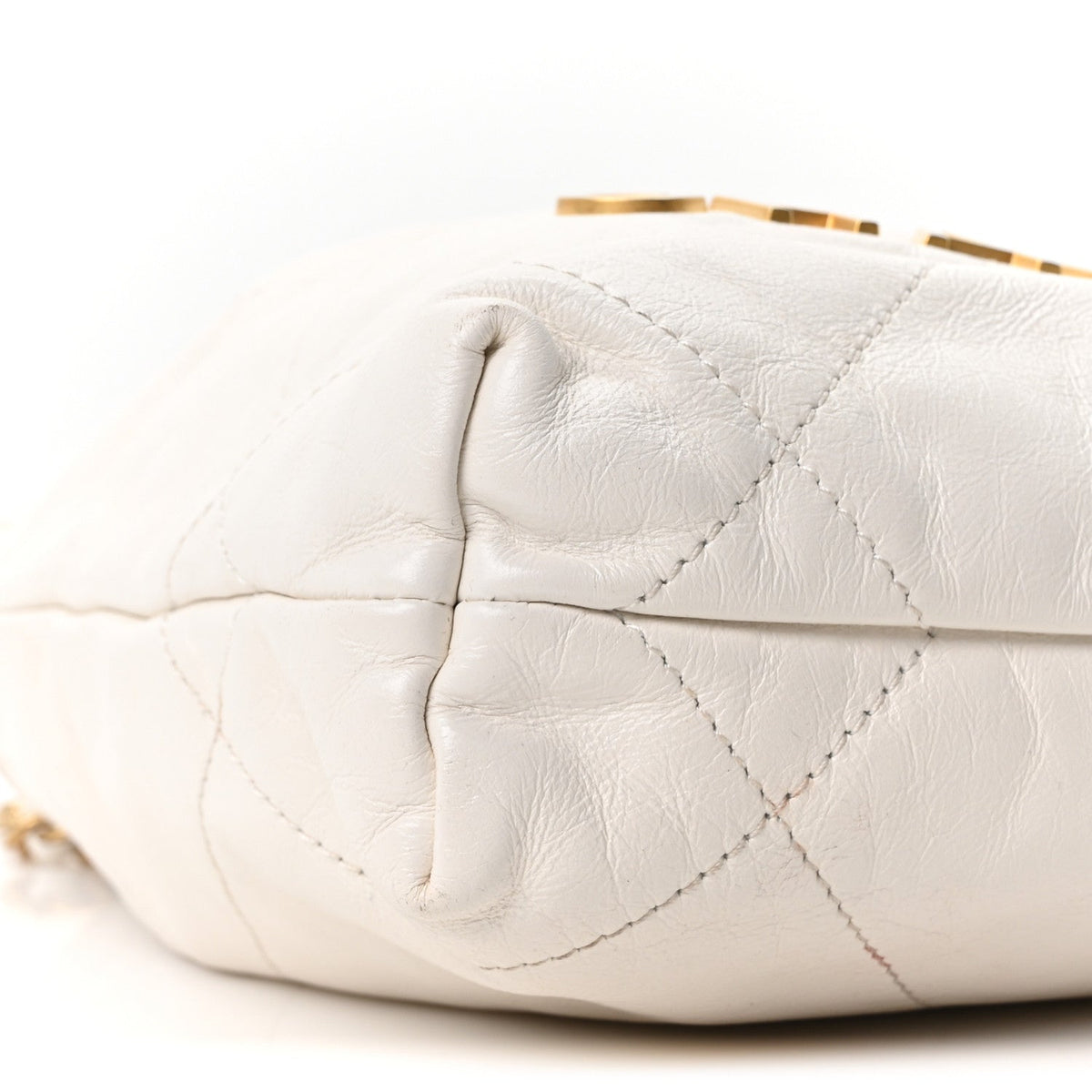Mini Quilted Calfskin Handbag - White
