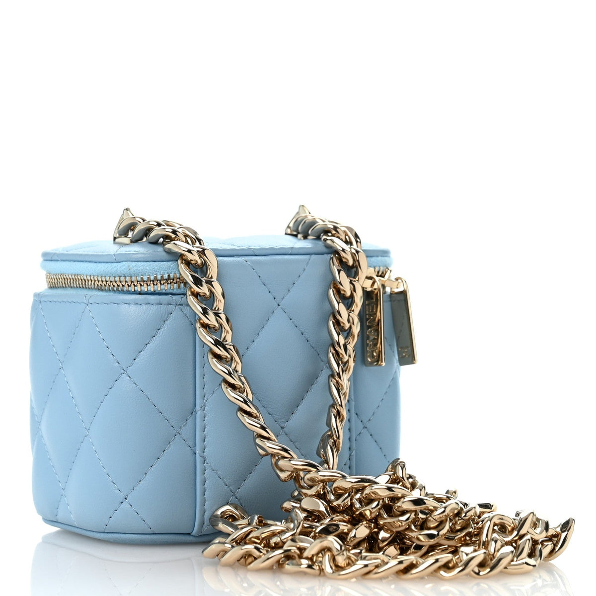 Mini Quilted Lambskin Handbag - Blue