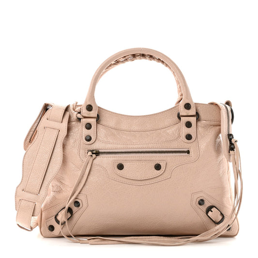 Agneau Classic Hardware Town Rose Aubepi Handbag