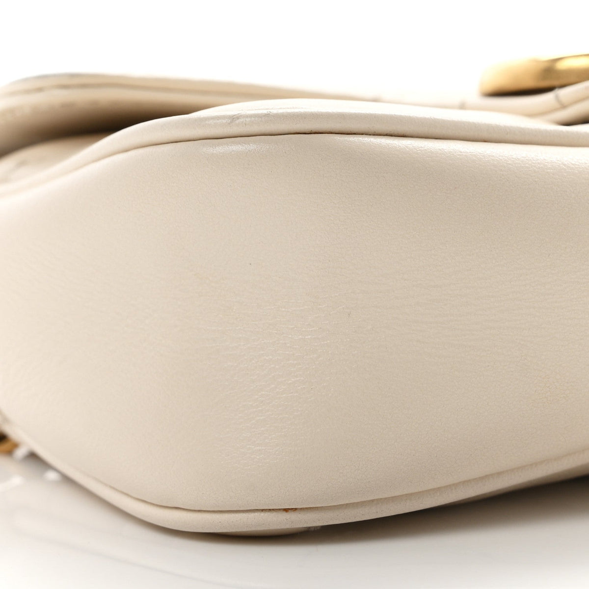 Mini Calfskin Shoulder Bag - White