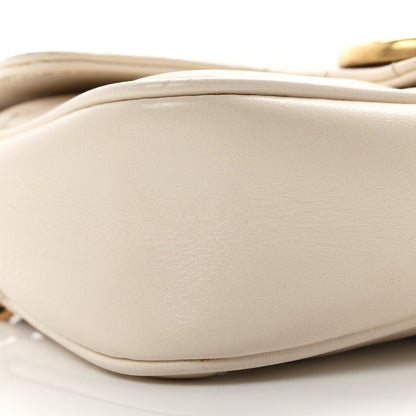 Mini Calfskin Shoulder Bag - White